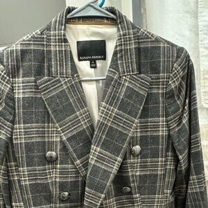 Banana Republic plaid blazer